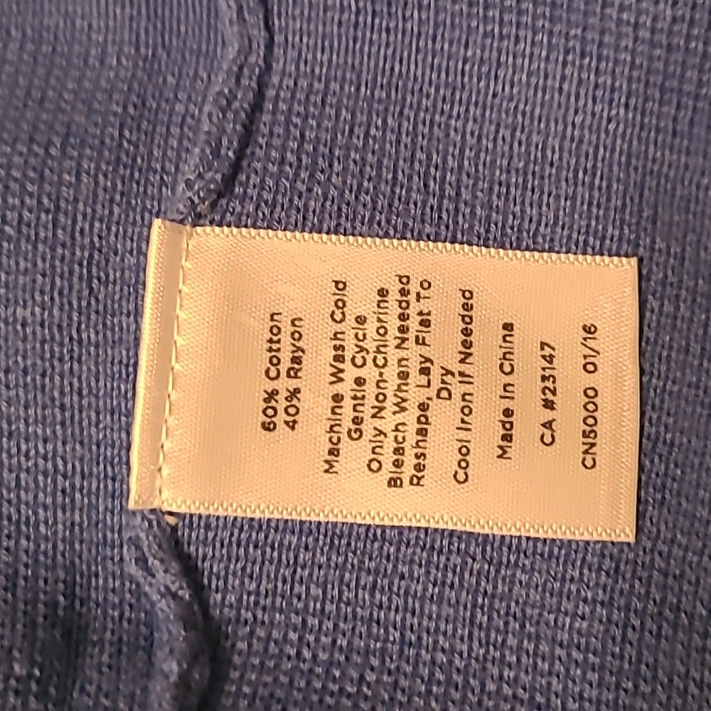 Talbots Blue Sweater Jacket SZ X - Picture 7 of 7